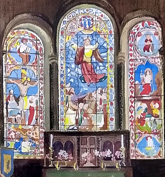 East window from watercolour