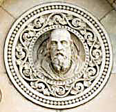 Carving over door