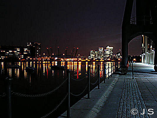 Docklands at night
