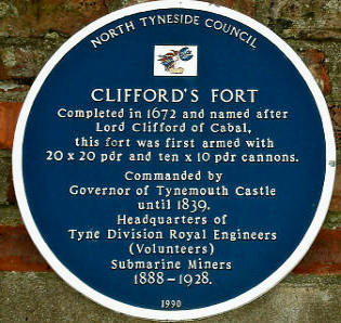Plaque at Clifford's Fort