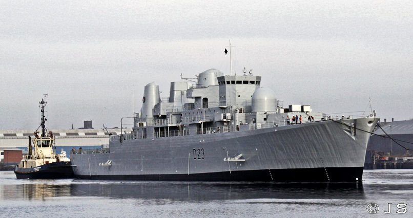 HMS Bristol and MTS Viscount