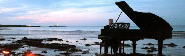 'The Piano' on the beach at Whitley Bay